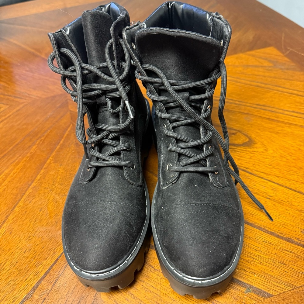 BAMBOO Pantages-01 Lace-up platform chunky heels ankle punk boots - Picture 6 of 6